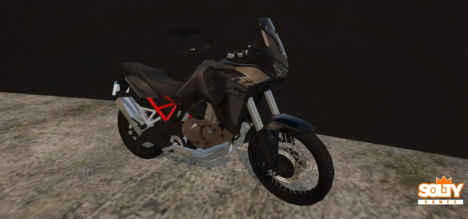 Skin – Africa Twin Adesivos Preto Fosco