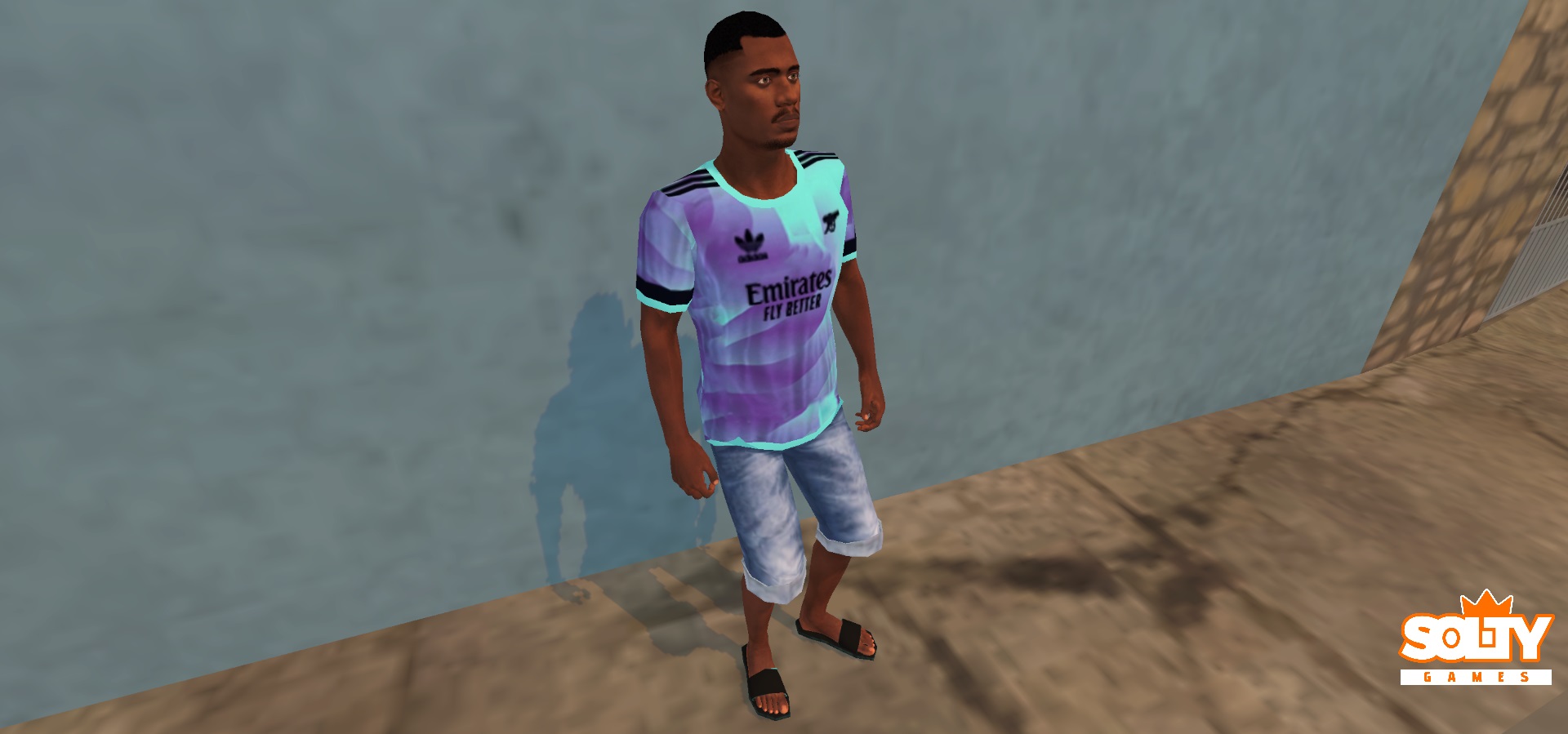 Skin – Traje Arsenal Roxo e Azul
