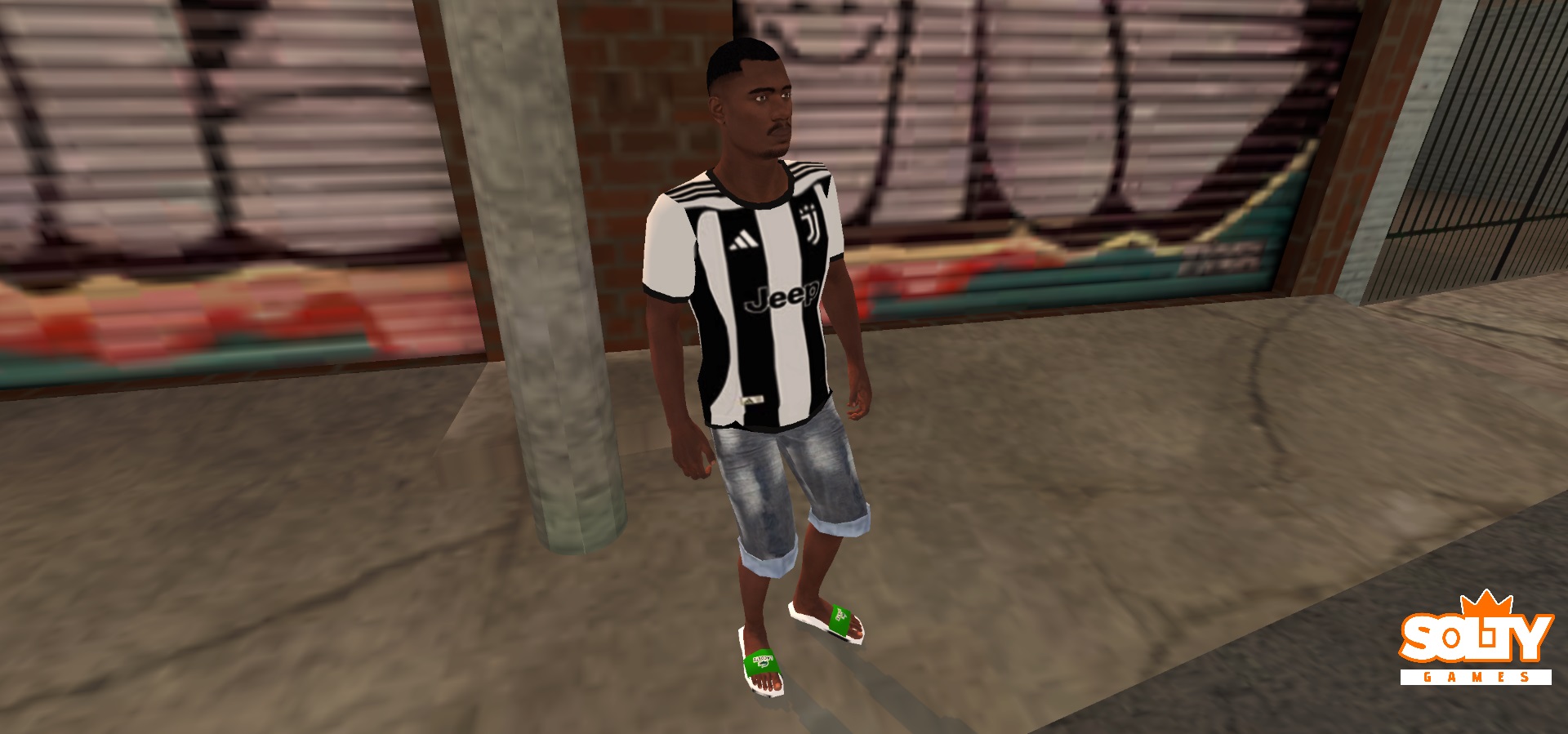 Skin – Traje Juventus Branco  e Preto