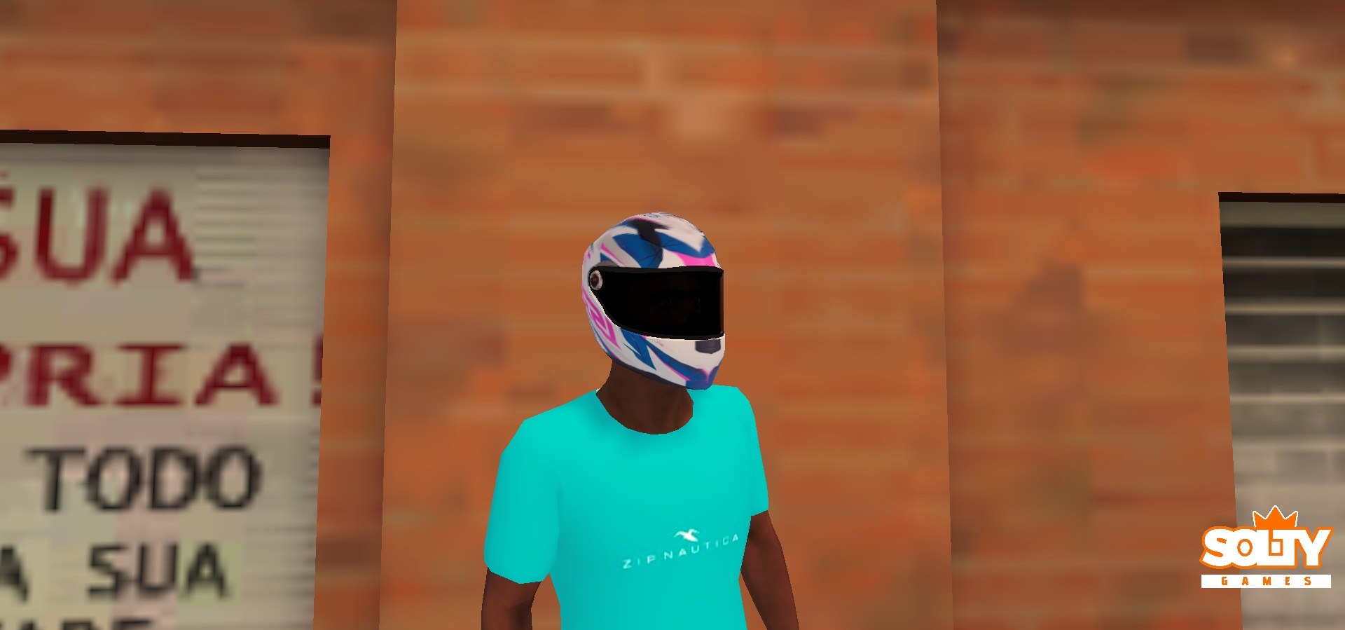 Skin – Capacete LS2 Draze Branco Azul e Rosa