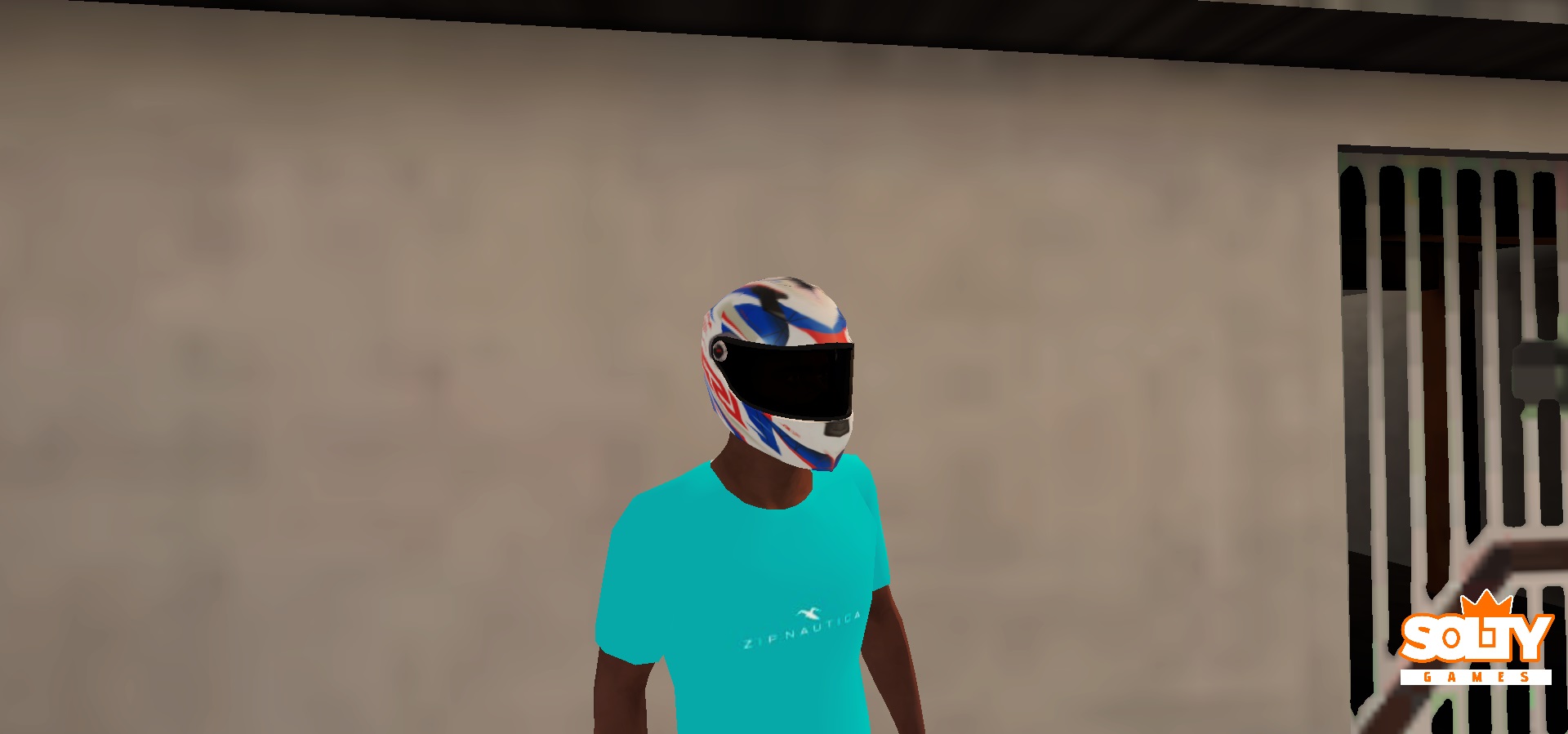 Skin – Capacete LS2 Draze Branco Azul e Vermelho