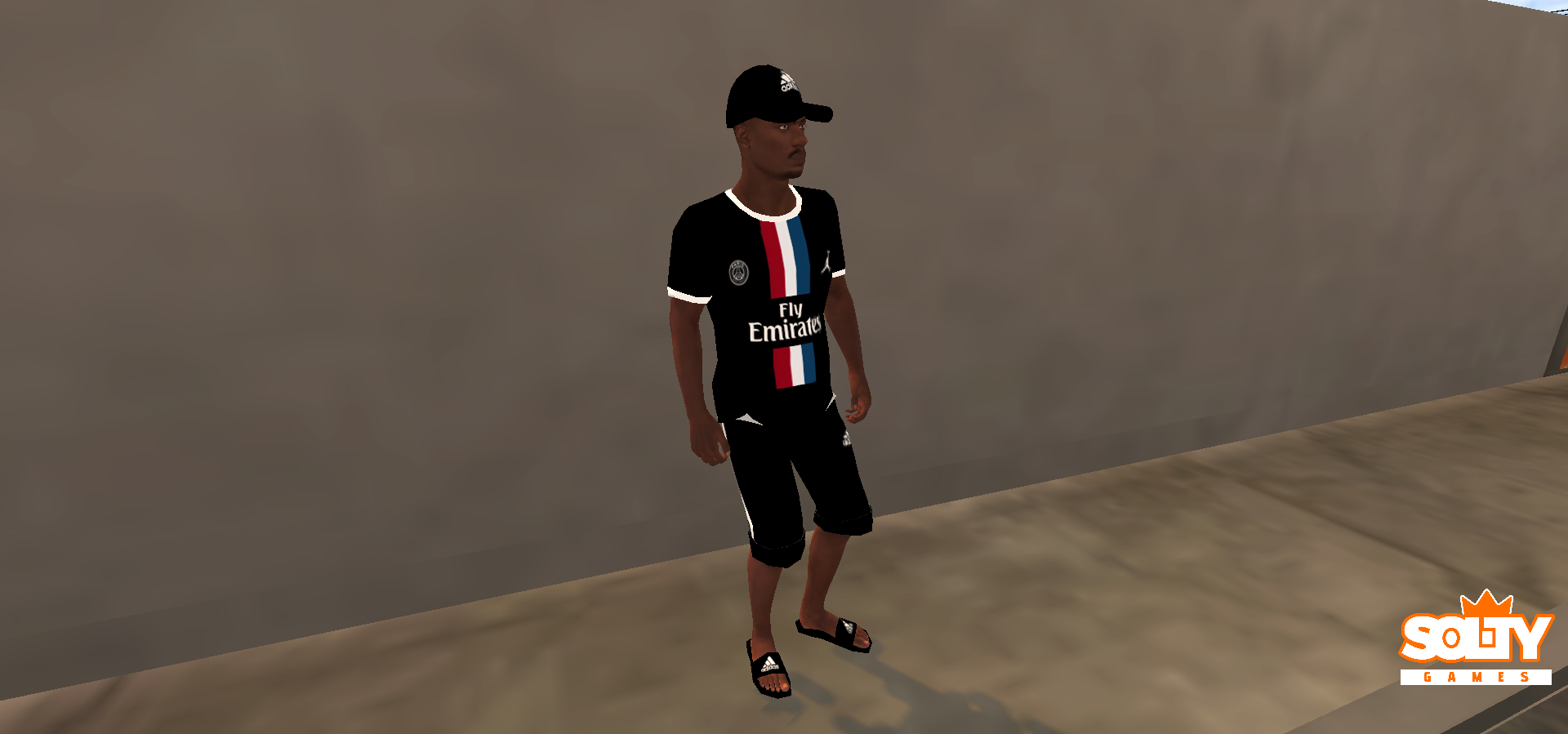 Skin – Traje Fly Emirates Preto e Vermelho