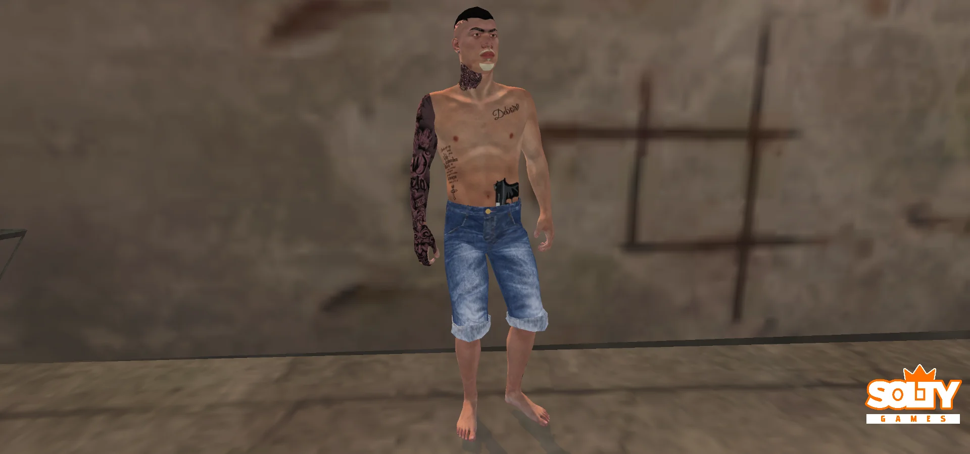 Skin – Pele Armamento Pistola na Cintura