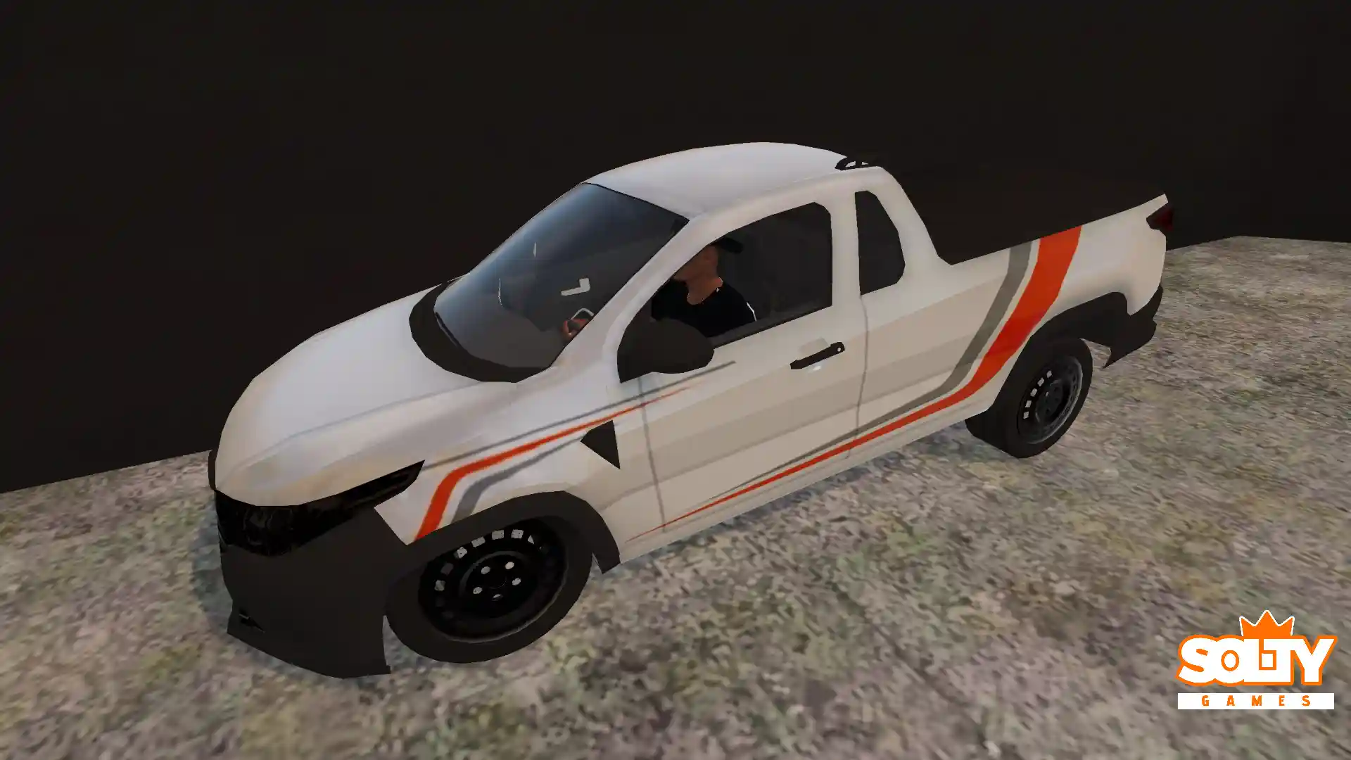 Skin – Fiat Strada Adesivo Laranja e Cinza